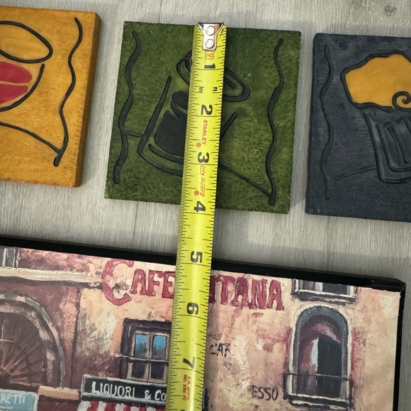 Italian Tuscany Themed Decor - frames, coasters, candles, plates, wine scarves - Picture 6 of 12